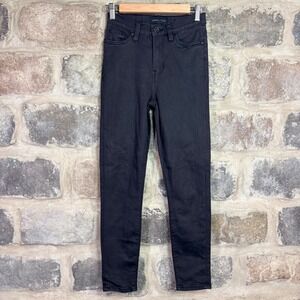 Kendall + Kylie The Kontour High Rise Coated Black Skinny Jeans Womens 3/26